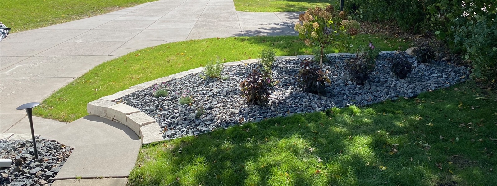 Golden Valley Landscape Renovation with Trap Rock & Limestone Chop Blocks